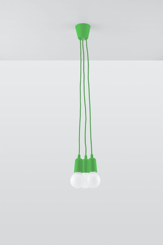 Lampa wisząca DIEGO 3 zielony -3940125