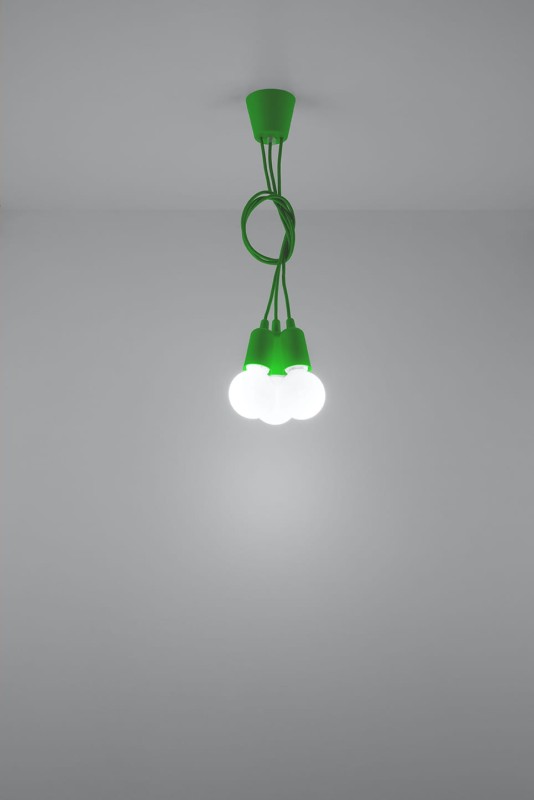 Lampa wisząca DIEGO 3 zielony -3940126