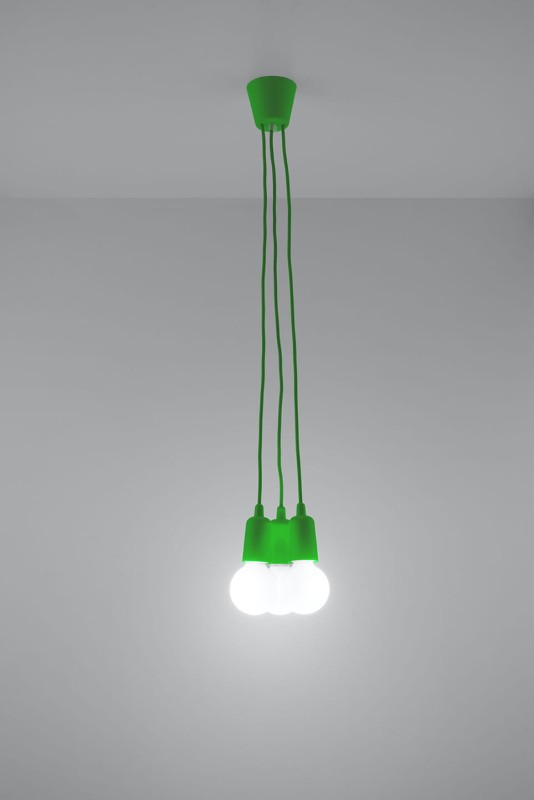 Lampa wisząca DIEGO 3 zielony -3940127