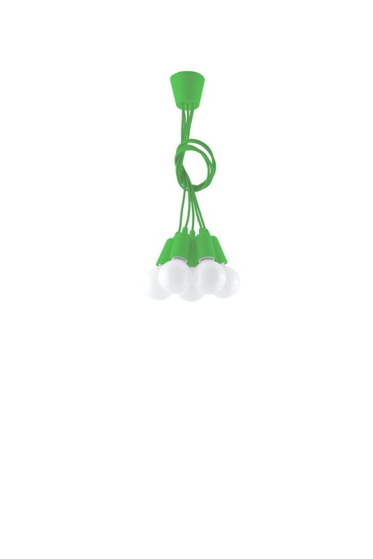 Lampa wisząca DIEGO 5 zielony-3940128