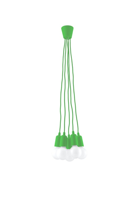 Lampa wisząca DIEGO 5 zielony-3940129