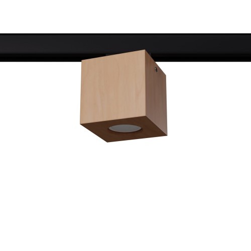Plafon QUAD naturalne drewno GU10 4000K 7W 530lm #B