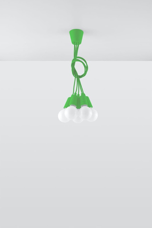 Lampa wisząca DIEGO 5 zielony-3940130