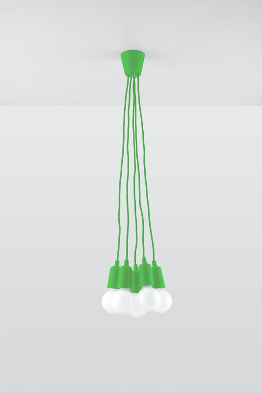 Lampa wisząca DIEGO 5 zielony-3940131