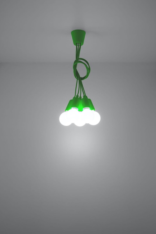 Lampa wisząca DIEGO 5 zielony-3940132