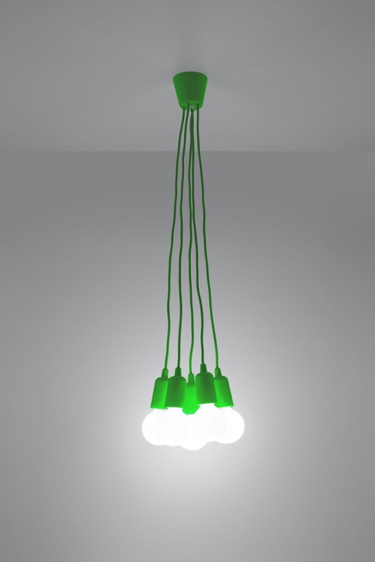 Lampa wisząca DIEGO 5 zielony-3940133