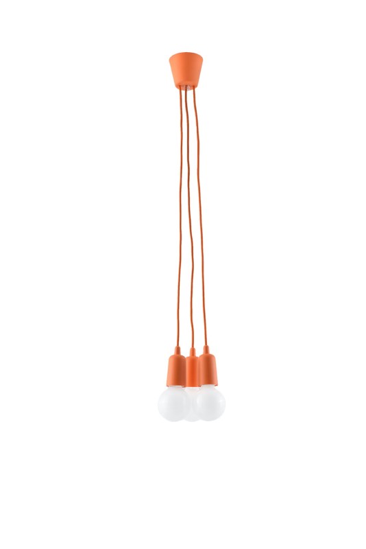 Lampa wisząca DIEGO 3 pomarańczowy -3940141