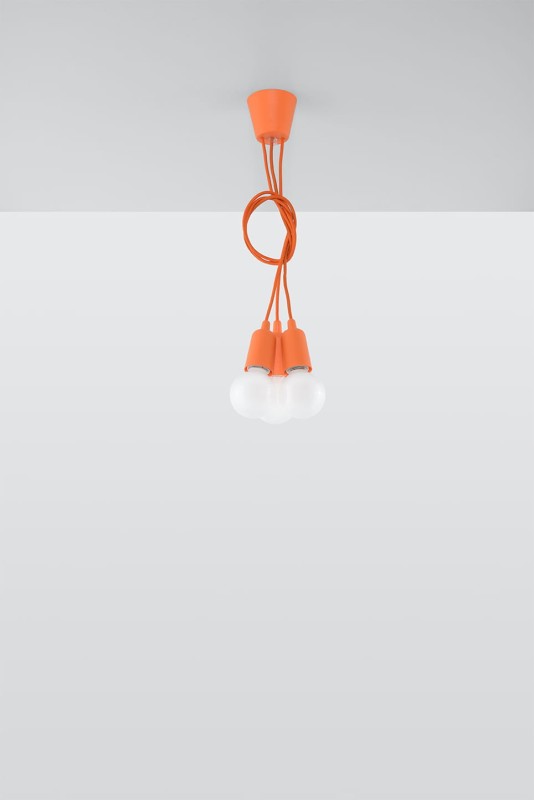 Lampa wisząca DIEGO 3 pomarańczowy -3940142