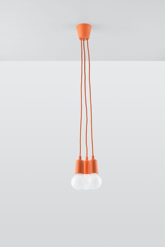 Lampa wisząca DIEGO 3 pomarańczowy -3940143