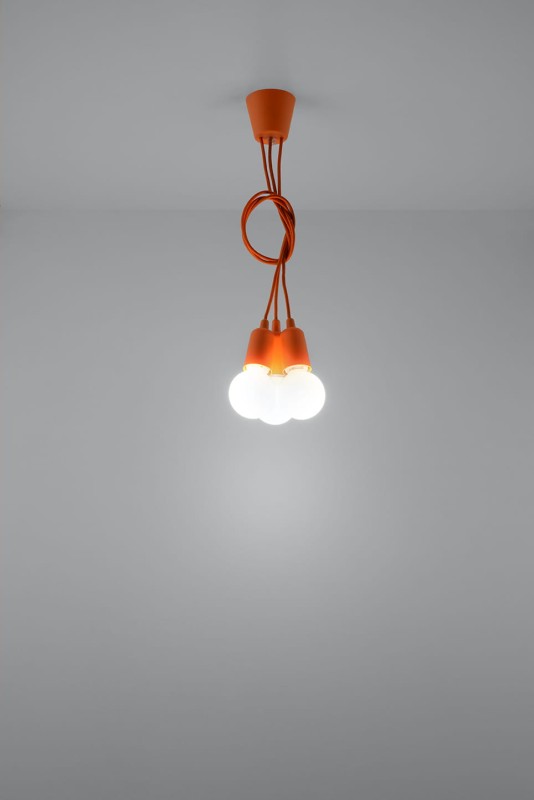 Lampa wisząca DIEGO 3 pomarańczowy -3940144