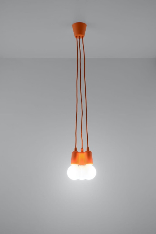 Lampa wisząca DIEGO 3 pomarańczowy -3940145