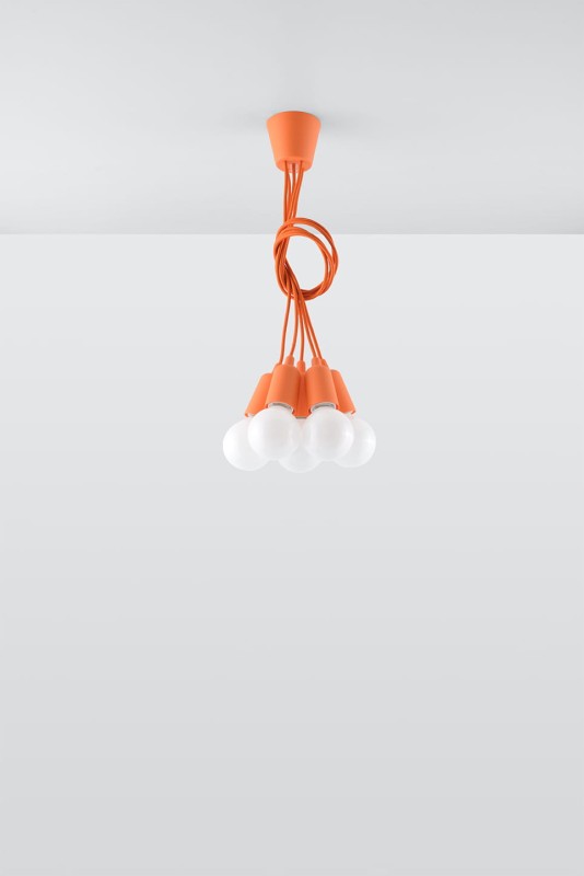Lampa wisząca DIEGO 5 pomarańczowy -3940148