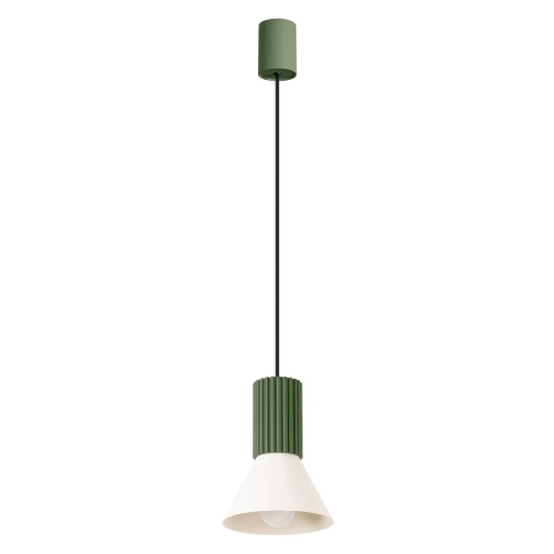 Lampa wisząca ESTRIA 1 beżowa/zielona oliwka