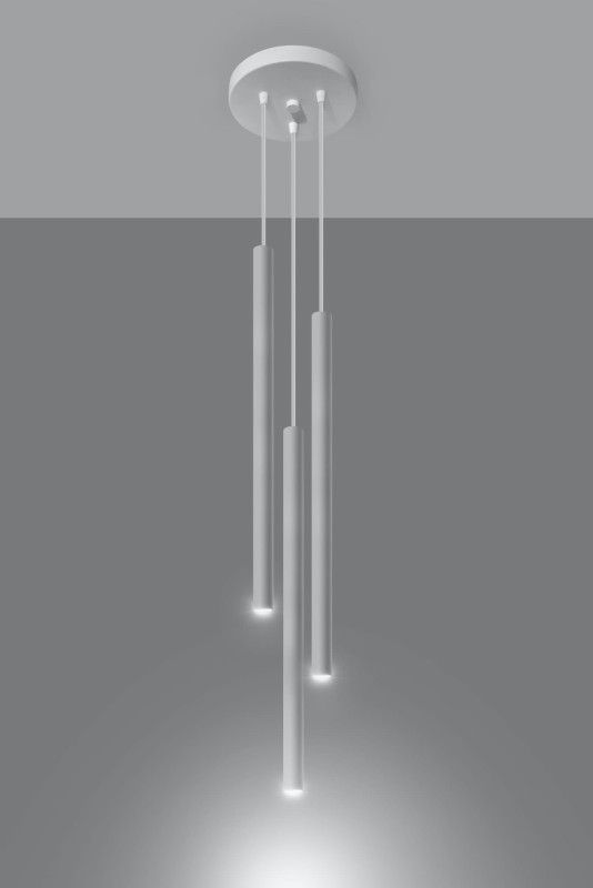 Lampa Wisząca PASTELO 3P Biała-3939814