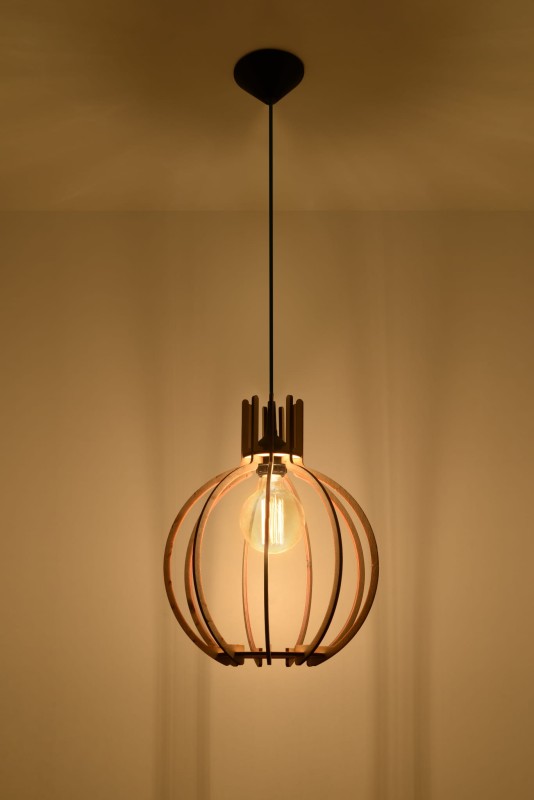 Lampa Wisząca ARANCIA Naturalne Drewno-3939556