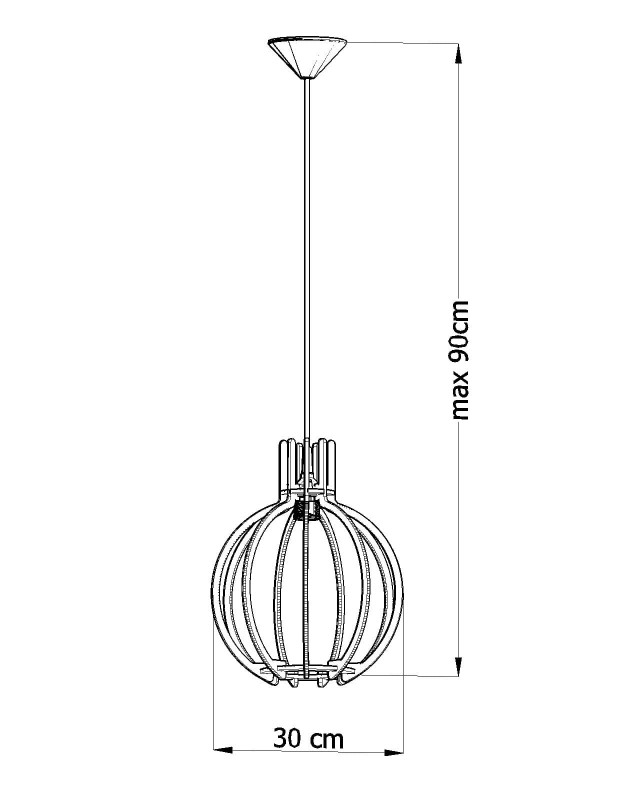 Lampa Wisząca ARANCIA Naturalne Drewno-3939557