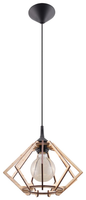 Lampa Wisząca POMPELMO Naturalne Drewno-3939562
