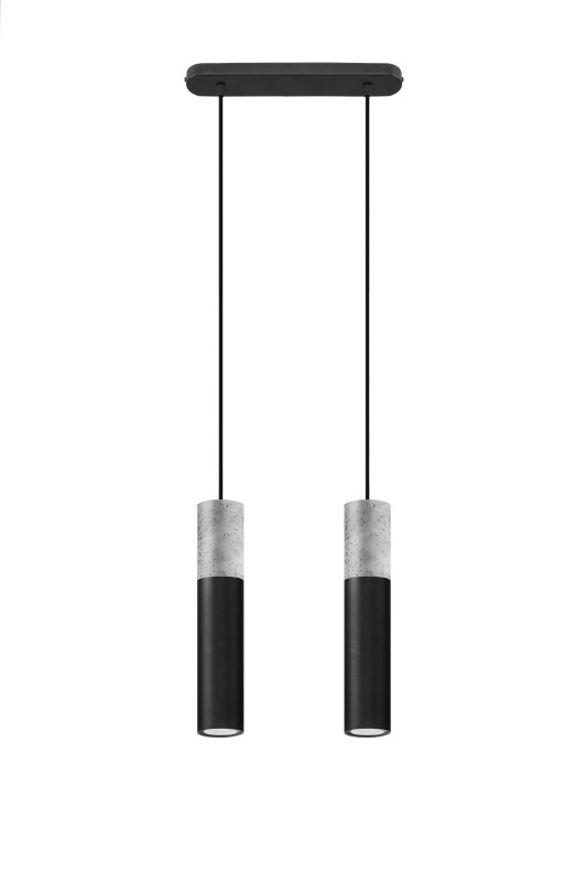 Lampa wisząca BORGIO 2 czarny-4716646