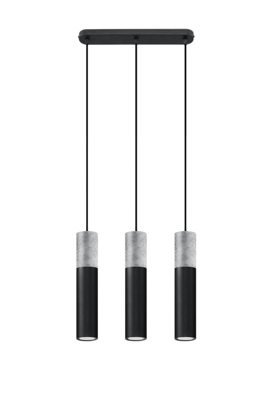 Lampa wisząca BORGIO 3 czarny-4716647