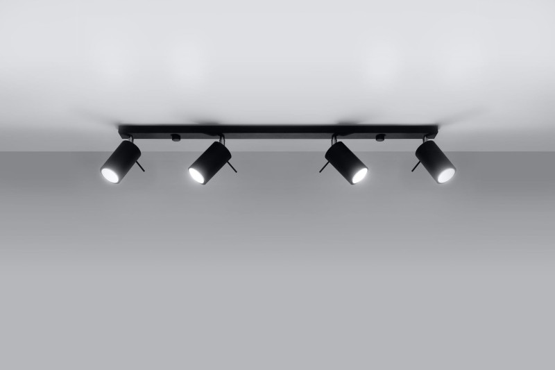 Plafon RING 4L Czarny-3939346