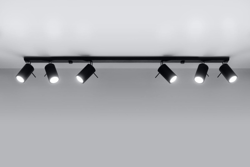 Plafon RING 6L Czarny-3939354