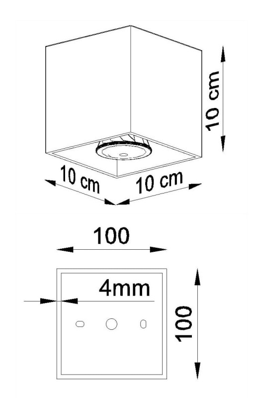 Plafon QUAD 1 Antracyt-5017723