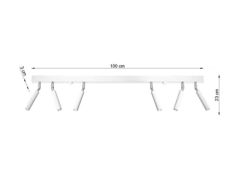 Plafon EYETECH 6 biały-5316246