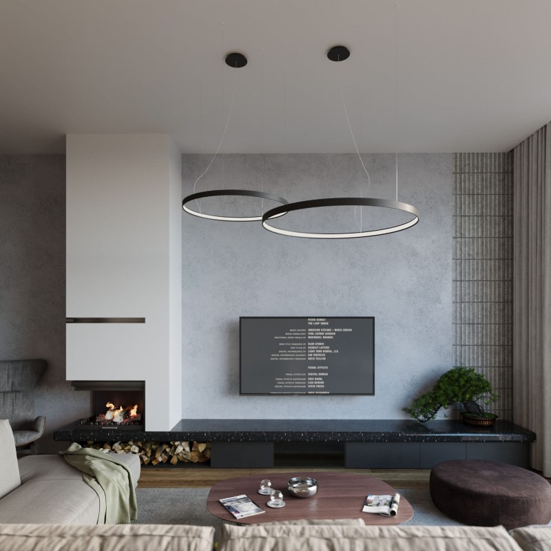 Żyrandol RIO 80 LED czarny-5318682