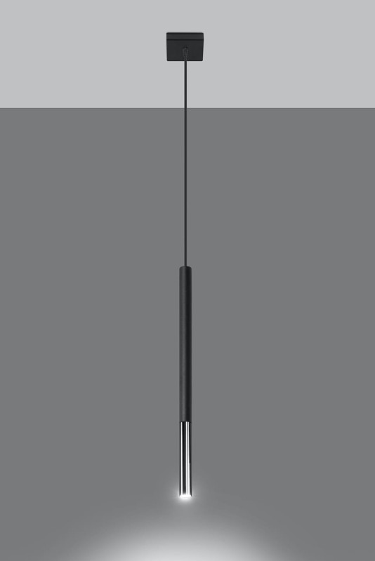 Lampa wisząca MOZAICA 1 czarny/chrom-5316173