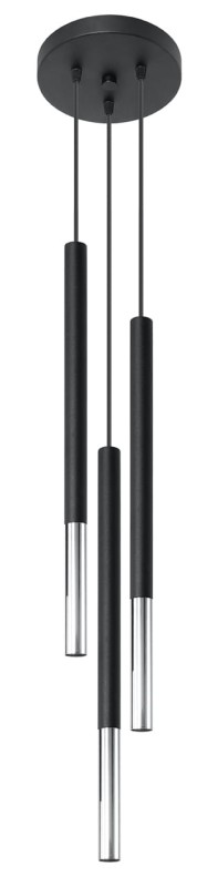 Lampa wisząca MOZAICA 3P czarny/chrom-5316179