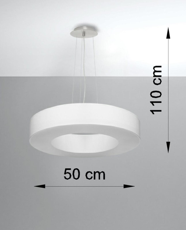 Żyrandol SATURNO SLIM 50 biały-5315924