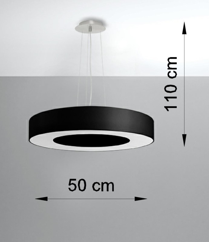 Żyrandol SATURNO SLIM 50 czarny-5315928