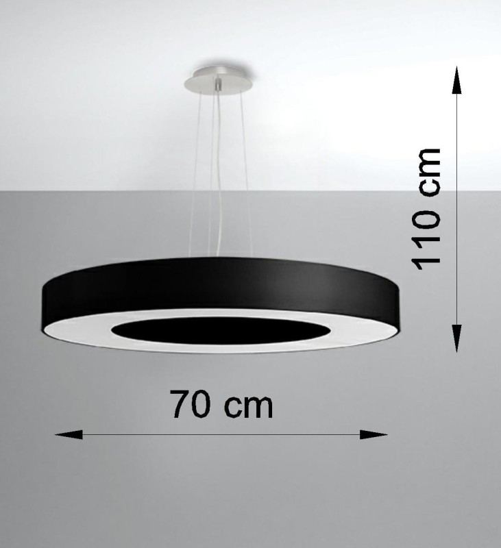 Żyrandol SATURNO SLIM 70 czarny-5315943