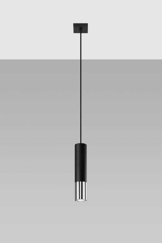 Lampa wisząca LOOPEZ 1 czarny/chrom-5345853