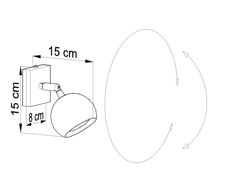 Kinkiet OCULARE Czarny-3939719